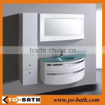 high gloss white pvc modern bathroom vanity, white PVC bathroom vanity, high gloss PVC bathroom vanity