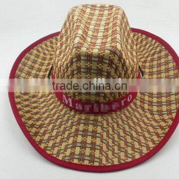 2015 most popular creative excellent quality fashion hollow pattern straw cowboy hat