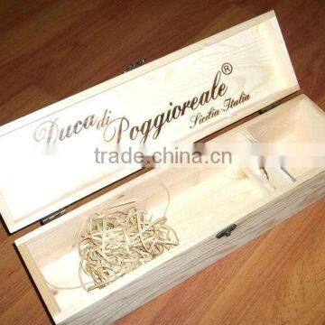 Custom unfinshed wood red wine box