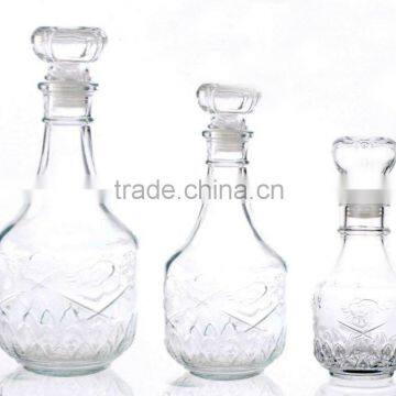 Rose Engraved Glass Wine Decanter Wholesale