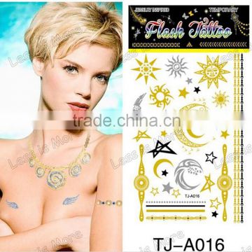 Turkey style Metallic Temporary Flash Tattoo Gold Tatoo sticker