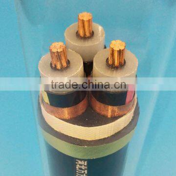 Three-core 1.8/3kV stranded copper conductors pvc insulated power cable