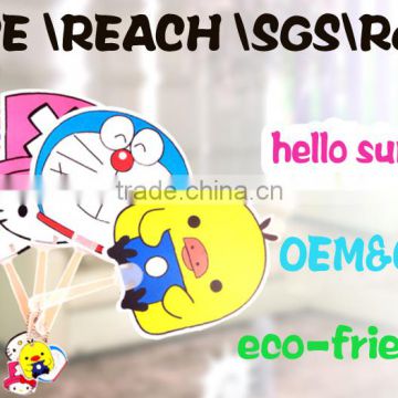 cartoon food grade OEM&ODM plastic hand fan