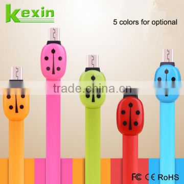 Colored USB Mobile Charger with TPE Materials, Multi Function Slim Micro USB Cable for Mobile Phone