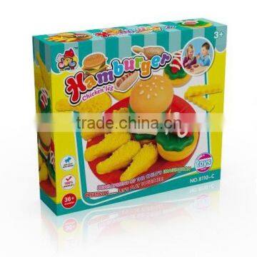 Popular Playdough game with childrens hamburger modeling clay