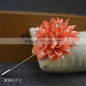 Chiffon Fabric Flower Brooch Pin Wholesale photo-3