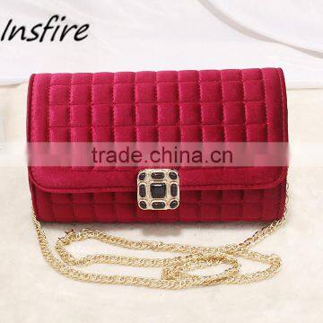 wholesale new 2016 Chain women Shoulder Bag Velvet Clutch bag