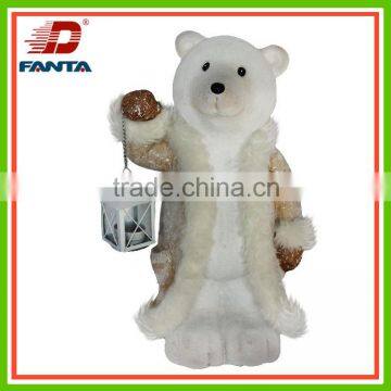 2016 Hot Selling Standing Magnesium Winter Bear Holding Lantern-Christmas Bear photo-3
