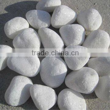 white garden pebbles