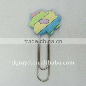 beautiful and special soft pvc shaped paper clip