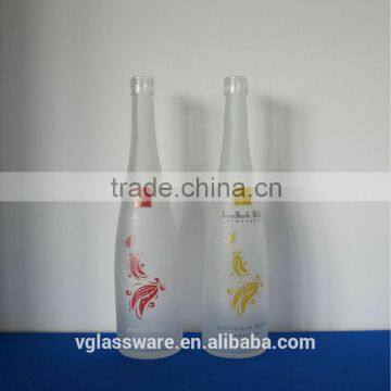 Frosted printing fashion glass bottle for spirit