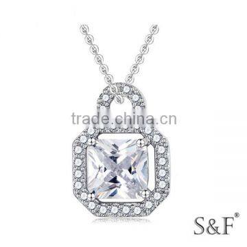 DLP-0007-W Wholesale Big Square Zircon Pendant For Necklace