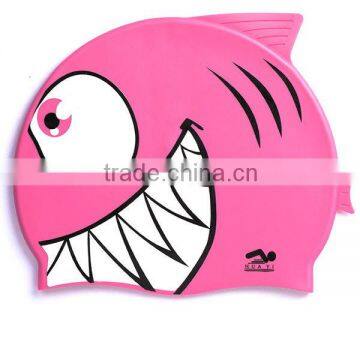 Low MOQ Custom logo design Silicone Swim Cap For Water Sport, Funny Swimming Cap Silicone