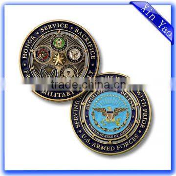 High quality collectable professional antique brass enamel coins