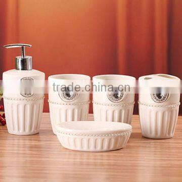 crystal diamond ceramic bathroom sets