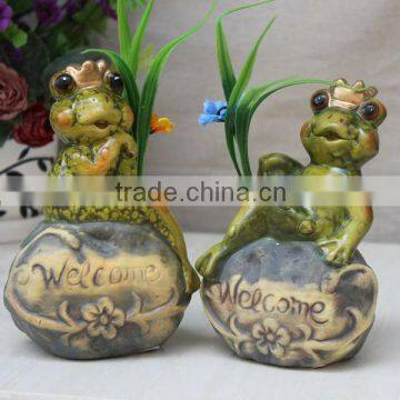 glazed ceramic frog