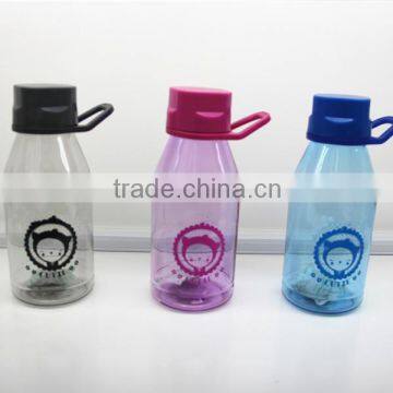 Tritan plastic water bottle with handle 400ml