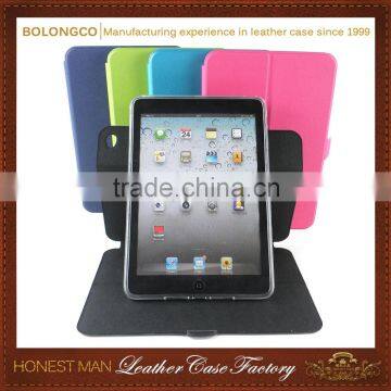 360 degree rotation leather smart tablet case for ipad mini 4 3 2 case