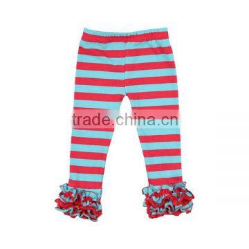 Wholesale 2016 Children hot sale boutique 95% cotton and 5% spandex cool icing ruffle pants for baby girl icing pants