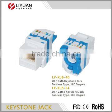 LY-KJ6-40 Fluke Test UTP Network RJ45 Toolless cat6 keystone