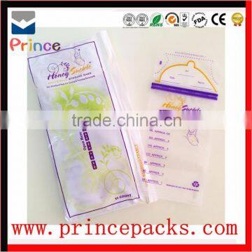 Breast plastic milk storage bag