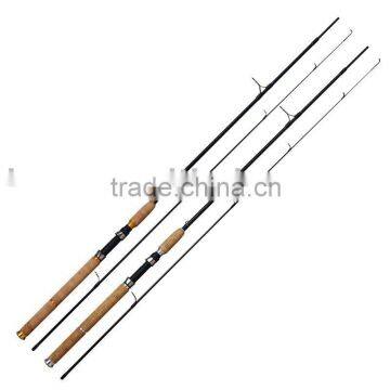 IM8 Carbon spinning fishing rod with solid carbon tip