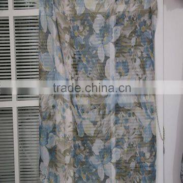 High quality living room printed voile sheer curtain fabric for household decor