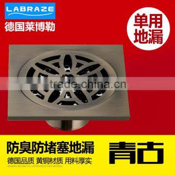 LABRAZE LE8404Q bathroom/kitchen brass floor drains