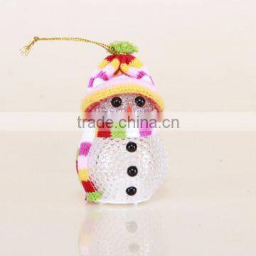 Newest selling Interior decoration cute Christmas snowman pendant with many colors