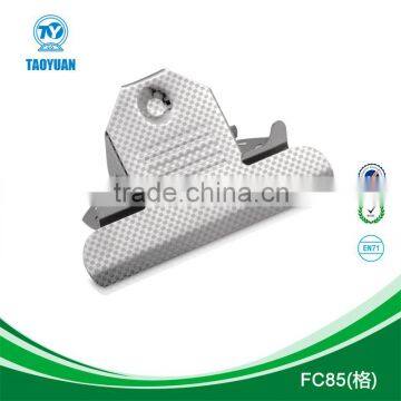 office&school stationary eco-friendly metal checker surface jumbo clip/butterfly clip for file folder