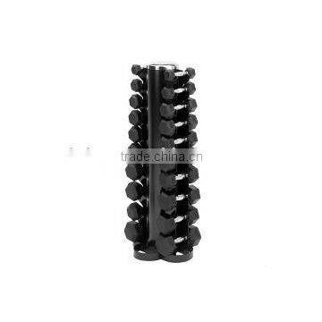 hex dumbbell set rack