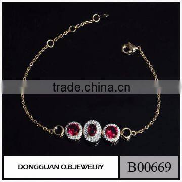 Hot-selling 925 silver link bracelet zircon bracelet