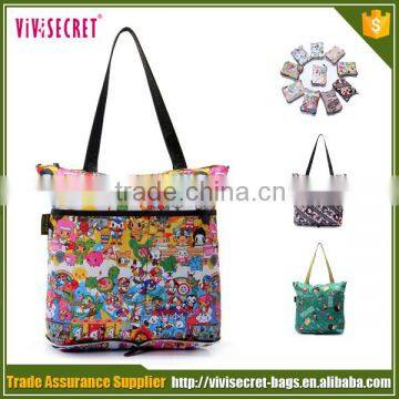 2016 Top Selling Custom Woman Cartoon Gift Foldable Shopping Bag