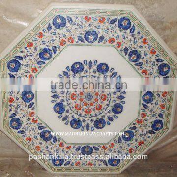 White Marble Inlay Coffee Table Top Indian Makrana Marble Inlay Table Top