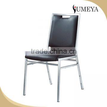 Stacking gold aluminum tube banquet hall hotel dining chair for sale