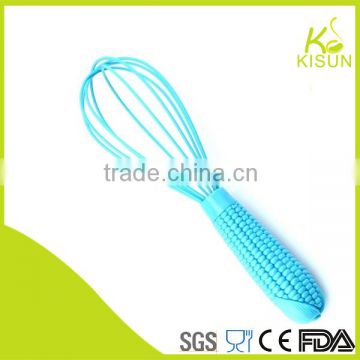 colorful silicone kitchen accessories coating egg whisk