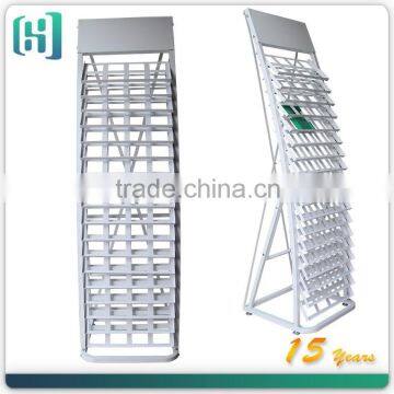 floor standing retail metal ceramic tile display racks and stands HSX-S0362