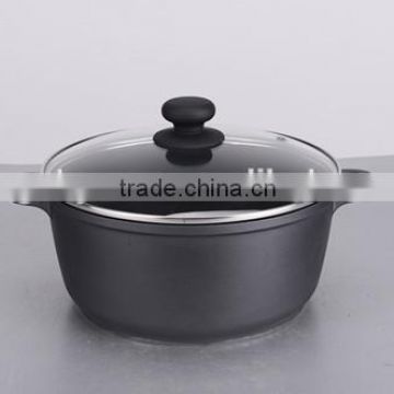 Aluminum Non-stick Casserole Stockpot with Glass Lid