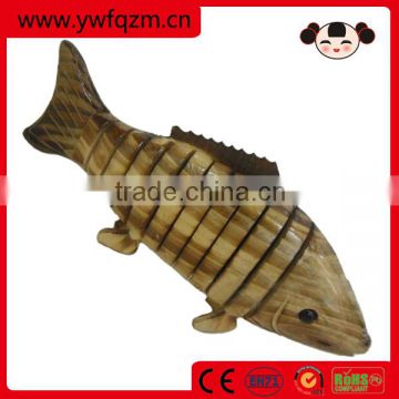 small wood toy animal carbonization carp fish