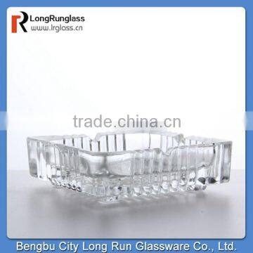 LongRun 525g engraved transparent glass ashtray barware Hot worldwide economically