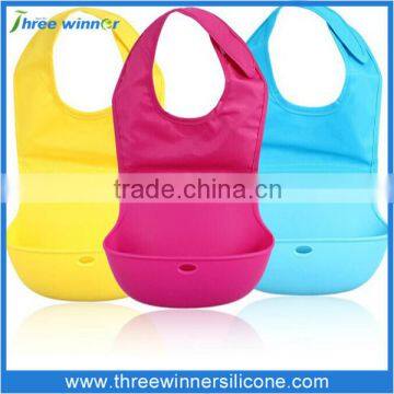 Custom washable silicone baby bib eco friendly wholesale silicone bib