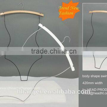 High quality swimming clothes hanger, swimwear wooden hanger, wooden hanger for swimming clothes, swimwear for women and girl