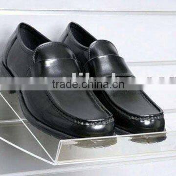 Acrylic leather shoe display fixture