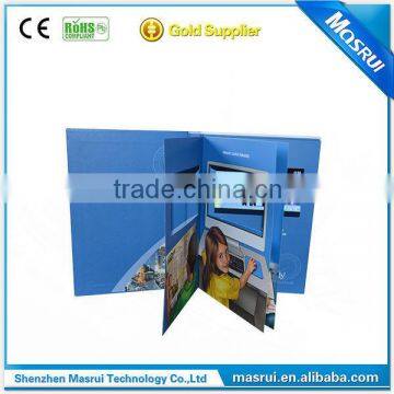 Hardboad Muti-page Print Video Brochure/video Book Each Page With Light Sensor Control Video Paly photo-4
