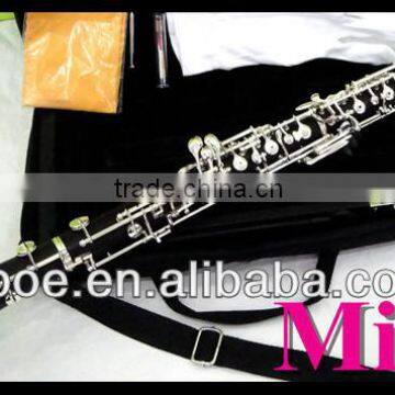 Musical Instrument Full Automatic Oboe With Silver Plated in Ebony Wooden Body