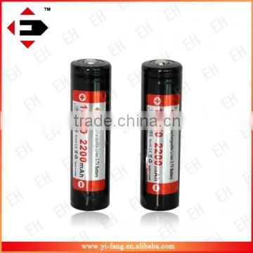 High quality EFAN Li-ion 18650 2200mah 3.7V rechargable battery