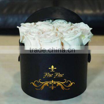 Round Luxury Cardboard Flower Box With Custom Logo photo-2