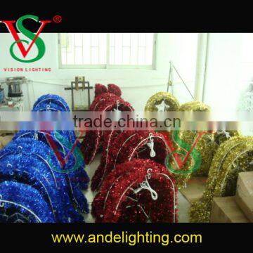 High Quality Garland Double Bells LED 3D Motif Light Christmas Light photo-4