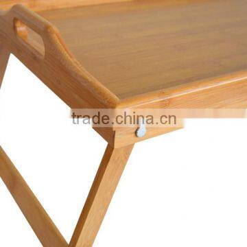BR002 Folding 4 Legs Bamboo Breakfast Serving Tray photo-2
