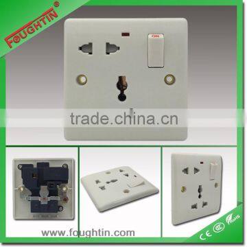 Electric switch 13A 250V 5pin multi function switched socket